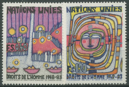 UNO Genf 1983 Erklärung Der Menschrechte Gemälde Hundertwasser 117/18 Postfrisch - Ongebruikt