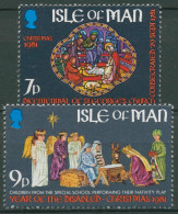 Isle Of Man 1981 Weihnachten Buntglasfenster 200/01 Postfrisch - Isle Of Man