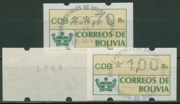 Bolivien 1989 Automatenmarken Postemblem Satz ATM 1 S1 Mit Nr. Gestempelt - Bolivien