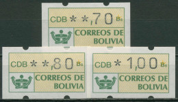 Bolivien 1989 Automatenmarken Postemblem Satz ATM 1 S1 Postfrisch - Bolivie