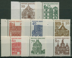 Bund 1964/65 Bauwerke Klein Bogenmarken 454/61 Rand Links Postfrisch - Unused Stamps