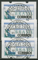 Brasilien 1993 Automatenmarken Satz 76000/90100/134600 ATM 5 S8 Gestempelt - Franking Labels