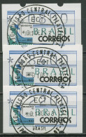 Brasilien 1993 Automatenmarken Satz 40800/48400/72200 ATM 5 S6 Gestempelt - Franking Labels