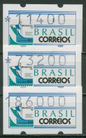 Brasilien 1993 Automatenmarken Satz 11400/73200/186000 ATM 5 S1 Postfrisch - Franking Labels