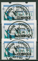 Brasilien 1993 Automatenmarken Satz 11400/73200/186000 ATM 5 S1 Gestempelt - Franking Labels