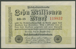 Dt. Reich 10 Millionen Mark 1923, DEU-118g FZ BB, Fast Kassenffrisch (K1220) - 10 Mio. Mark