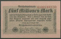 Dt. Reich 5 Millionen Mark 1923, DEU-117a Serie G, Fast Kassenfrisch (K1238) - 5 Miljoen Mark