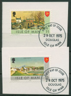 Isle Of Man 1975 Sehenswürdigkeiten 72/73 Gestempelt, Briefstücke - Isle Of Man