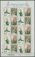 Korea (Süd) 2004 Pflanzen Blumen Orchideen 2444/47 ZD-Bogen Postfrisch (SG40307) - Korea (Süd-)