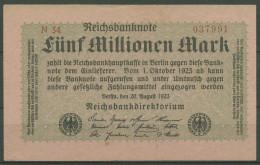 Dt. Reich 5 Millionen Mark 1923, DEU-117b FZ N, Leicht Gebraucht (K1243) - 5 Miljoen Mark