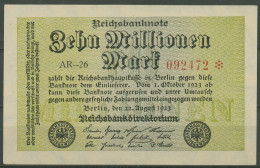 Dt. Reich 10 Millionen Mark 1923, DEU-118g FZ AR, Fast Kassenffrisch (K1212) - 10 Miljoen Mark