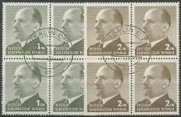 DDR 1963 Walter Ulbricht, Währung DM, 968/69 Viererblock Mit Massenentwertung - Gebraucht