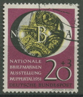 Bund 1951 Nationale Briefmarken-Ausstellung Wuppertal 142 Gestempelt - Used Stamps