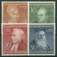 Bund 1952 Wohlfahrt: Helfer Der Menschheit 156/59 Mit Falz - Unused Stamps