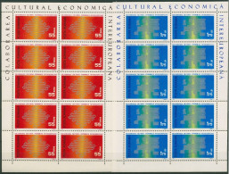 Rumänien 1971 INTEREUROPA Symbole Kleinbogen 2919/20 K Postfrisch (C92267) - Blocks & Kleinbögen