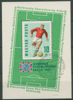 Ungarn 1966 Fußball WM England Block 53 A Gestempelt (C92423) - Blocks & Kleinbögen