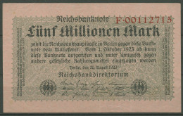 Dt. Reich 5 Millionen Mark 1923, DEU-117a Serie F, Gebraucht (K1237) - 5 Miljoen Mark