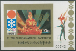 Ungarn 1971 Olymp. Winterspiele Sapporo Block 86 B Postfr. Geschnitten (C92468) - Blokken & Velletjes