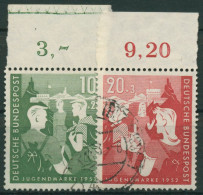 Bund 1952 Jugend: Zweiter Bundesjugendplan 153/54 Oberrand Gestempelt - Used Stamps