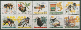Schweden 1990 Insekten Bienen 1609/18 ZD Postfrisch (C60771) - Unused Stamps