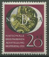 Bund 1951 Nationale Briefmarken-Ausstellung Wuppertal 142 Postfrisch - Unused Stamps