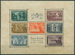 Ungarn 1938 Heiliger Stephan Block 4 Postfrisch, Bügig (C62250) - Blokken & Velletjes