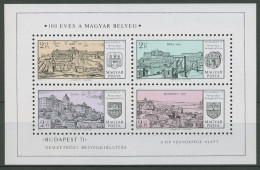 Ungarn 1971 BUDAPEST'71 Ansichten U. Wappen Block 79 A Postfrisch (C92456) - Blocks & Kleinbögen