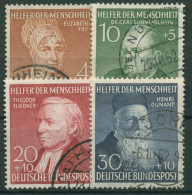 Bund 1952 Wohlfahrt: Helfer Der Menschheit 156/59 Gestempelt - Used Stamps