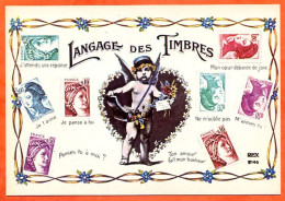 LANGAGE DES TIMBRES Amour Ange Lyna Carte Vierge TBE - Humour