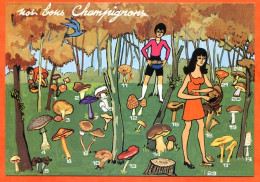 CP Nos Bons Champignons  Couple CIM By Spadem  Carte Vierge TBE - Contemporary (from 1950)