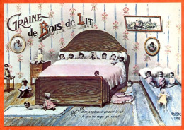 GRAINE DE BOIS DE LIT  Bébés  Lyna Carte Vierge TBE - Humor