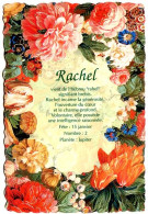 Carte Prénom  Fleurs RACHEL Fleur Carte Vierge TBE - Nomi