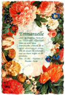 Carte Prénom  Fleurs EMMANUELLE  Fleur Carte Vierge TBE - Prénoms