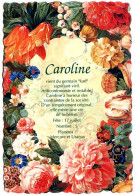 Carte Prénom  Fleurs CAROLINE Fleur Carte Vierge TBE - Prénoms