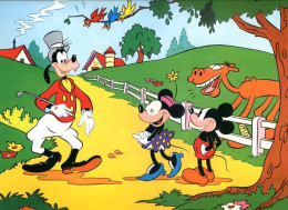 Carte Walt Disney MICKEY MINNIE DINGO Grand Format 24 X 30 Cm Carte Vierge TBE - Autres & Non Classés