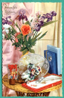 Bonne Fête Maman  Fleurs Cadeaux Fête Des Mères Photochrom 1 Glacée Carte Vierge TBE - Muttertag