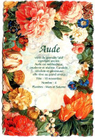 Carte Prénom  Fleurs AUDE Fleur Carte Vierge TBE - Firstnames