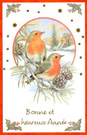 Carte Bonne Année Animaux Oiseaux Carte Vierge TBE - Nouvel An