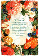 Carte Prénom  Fleurs ARMELLE  Fleur Carte Vierge TBE - Voornamen