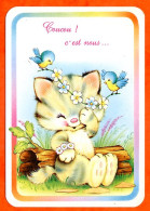 Carte Illustrateur Chat  Oiseaux Coucou C'est Nous ! Carte Vierge TBE - Contemporain (à Partir De 1950)