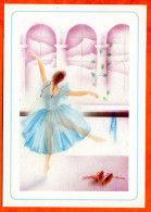 Illustrateur Danseuse 2 Ballerine Danse Carte Vierge TBE - Contemporanea (a Partire Dal 1950)