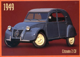 CP Citroën 2 CV 1949 Automobile Auto Carte Vierge TBE - Passenger Cars