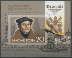Ungarn 1983 500. Geburtstag Von Martin Luther Block 165 A Postfrisch (C92611) - Blocks & Kleinbögen