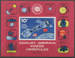 Ungarn 1975 Raumfahrt Apollo-Sojus Block 111 B Postfrisch Geschnitten (C925011) - Blocs-feuillets