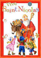 CP SAINT NICOLAS Illustrateur Enfants Ane St Nicolas Patron Des Lorrains Carte Vierge TBE - Sinterklaas