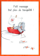 Carte Elliot And Buttons Elephant Souris Petit Message Tout Plein De Tranquilité ! Bateau - Elliot