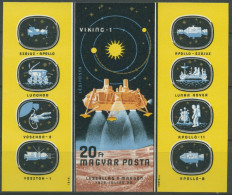 Ungarn 1976 Raumsonde Viking-1 Block 121 B Postfrisch Geschnitten (C92527) - Blocks & Sheetlets