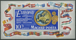 Ungarn 1975 KSZE Helsinki Landkarte Europas Block 113 A Gestempelt (C92752) - Blocs-feuillets