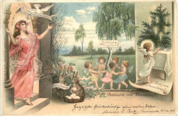 Glückwunsch - Duftkarte - Litho - Sonstige & Ohne Zuordnung