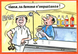 HUMOUR Pétanque Boules Boulistes Ta Femme S'impatiente Bar Lyna  Carte Vierge TBE - Humour